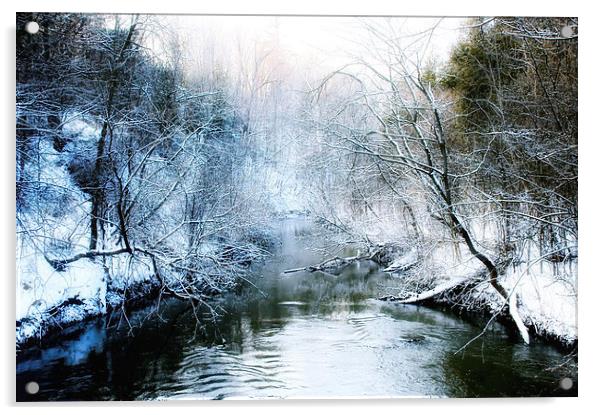 Winter Blue Acrylic by Elaine Manley
