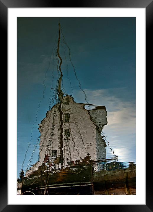 Tide Mill Reflected Framed Mounted Print by Ian Lewis