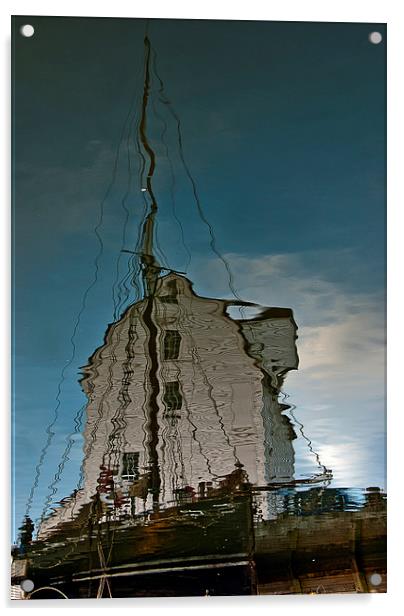 Tide Mill Reflected Acrylic by Ian Lewis