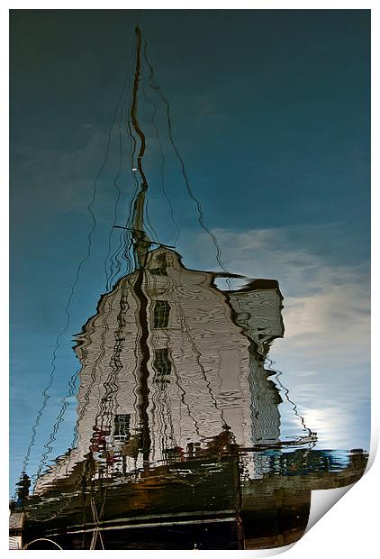Tide Mill Reflected Print by Ian Lewis