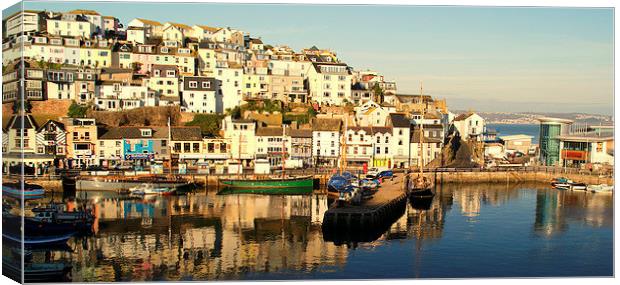 Early Morning Sun Over Brixham Canvas Print by Peter F Hunt