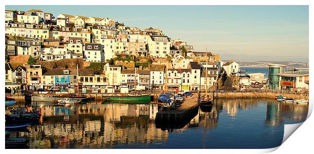 Early Morning Sun Over Brixham Print by Peter F Hunt