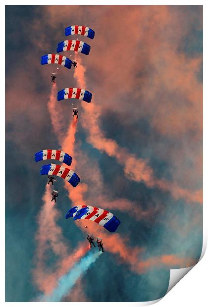 RAF Parachute Team Print by Peter Orr