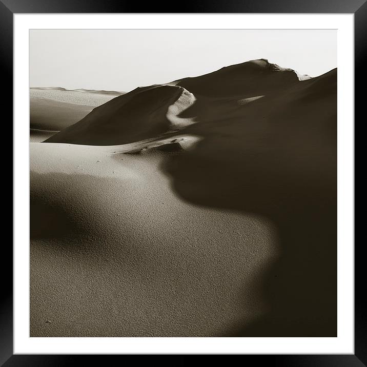 Dune And Shadow Framed Mounted Print by David Roossien