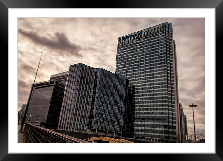 London Canary Wharf Framed Mounted Print by Philip Pound
