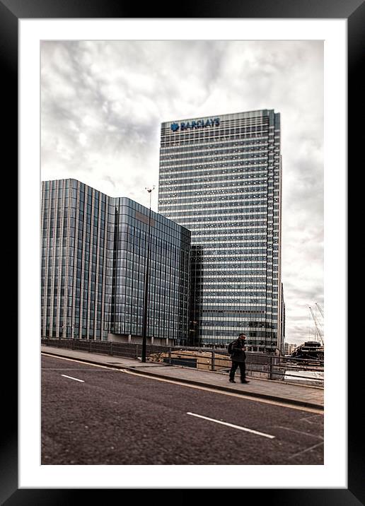 Barclays Building Canary Wharf London Framed Mounted Print by Philip Pound