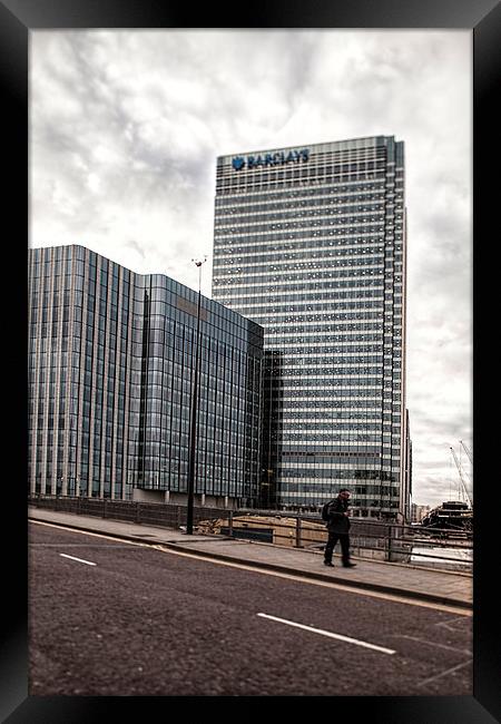 Barclays Building Canary Wharf London Framed Print by Philip Pound
