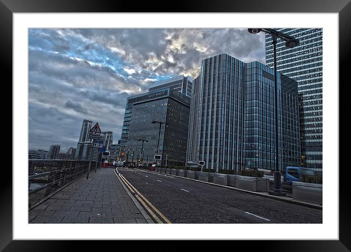 Canary Wharf London Framed Mounted Print by Philip Pound