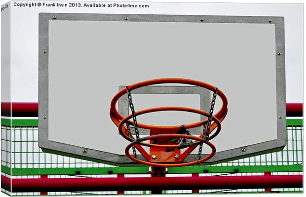 An urban basketball hoop Canvas Print by Frank Irwin