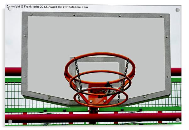 An urban basketball hoop Acrylic by Frank Irwin