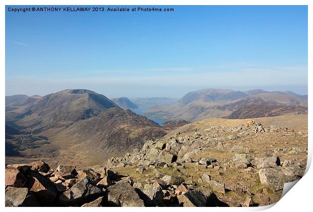 GREAT GABLE SUMMIT VIEW Print by Anthony Kellaway