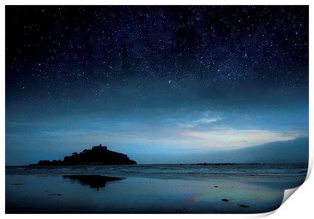 St Michael's mount, Cornwall Print by Leighton Collins