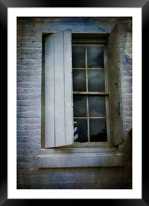 Lighthouse Window Framed Mounted Print by Judy Hall-Folde