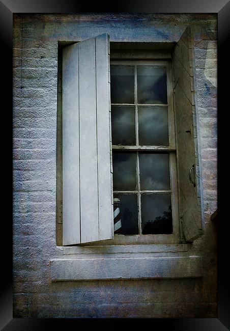 Lighthouse Window Framed Print by Judy Hall-Folde