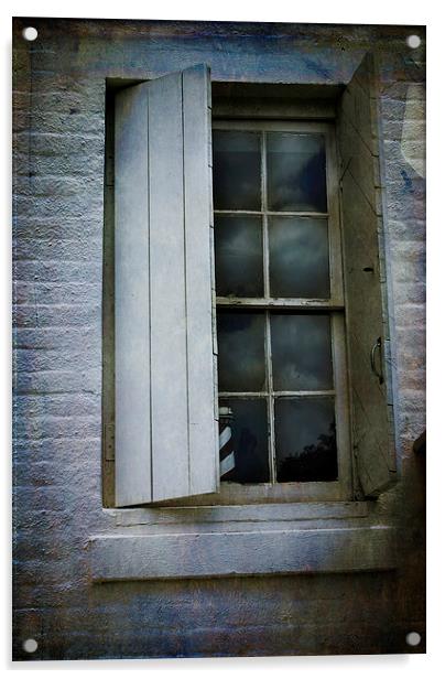 Lighthouse Window Acrylic by Judy Hall-Folde