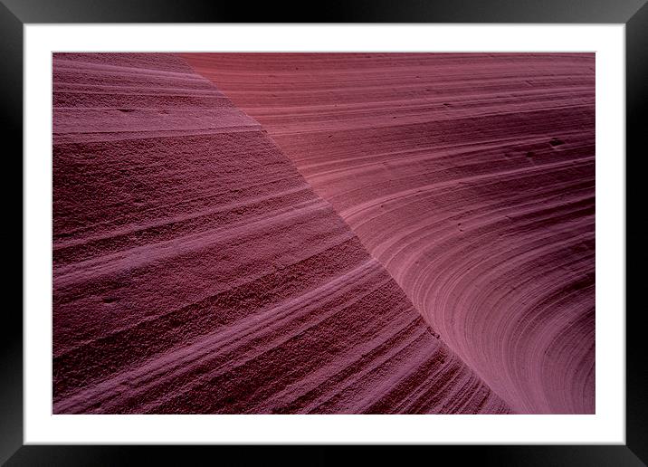 Sandstone Lines Framed Mounted Print by Edgars Erglis