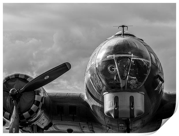 Memphis Belle - black and white version. Print by Keith Campbell