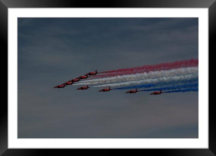 Red Arrows display team Framed Mounted Print by Peter Orr
