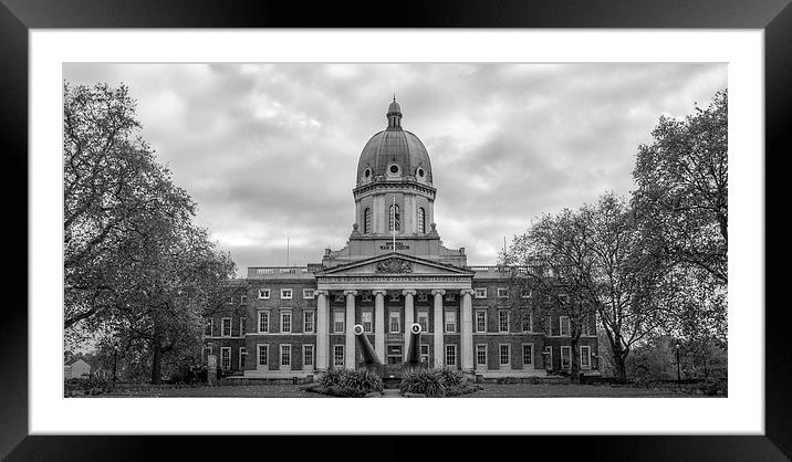 Imperial War Museum Black and White Framed Mounted Print by Vicky Mitchell