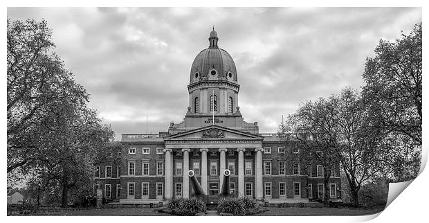 Imperial War Museum Black and White Print by Vicky Mitchell