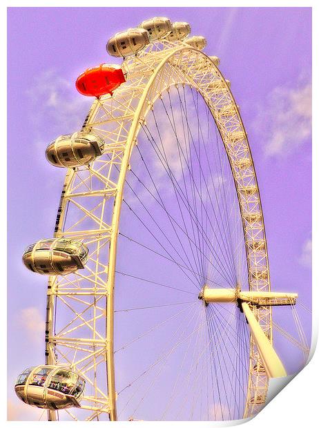 London Eye Print by Louise Godwin