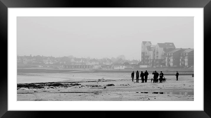 Westgate On Sea Dog Walk Framed Mounted Print by Claire Colston