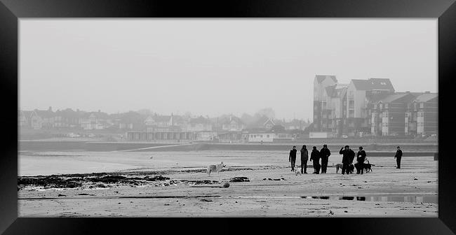Westgate On Sea Dog Walk Framed Print by Claire Colston