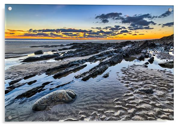 Saunton Sands North Devon Acrylic by Dave Wilkinson North Devon Ph