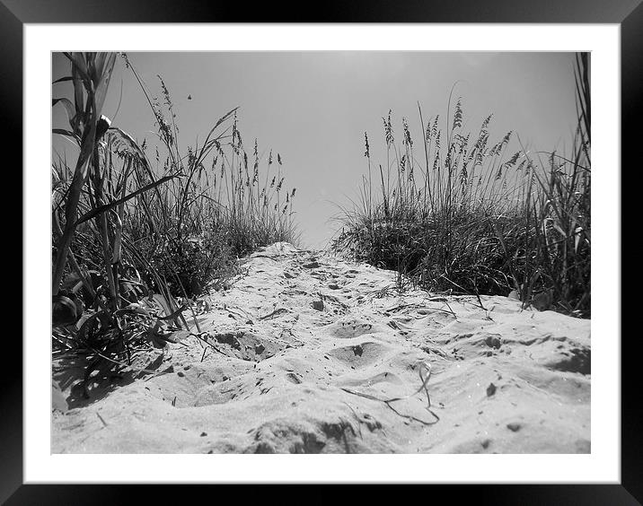 Feet on the sand, Head in the clouds Framed Mounted Print by Jeffrey Evans