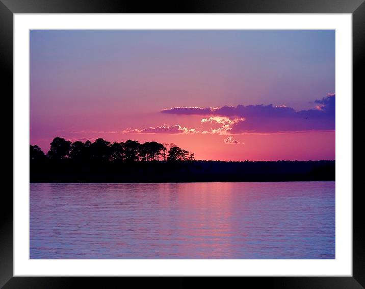 Natural light Sunset Framed Mounted Print by Jeffrey Evans