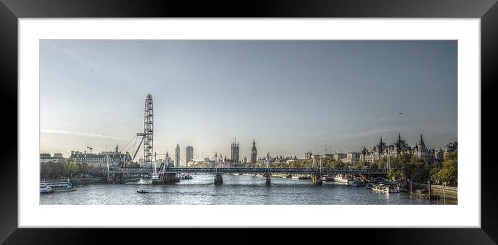 From Waterloo Bridge Framed Mounted Print by Vicky Mitchell