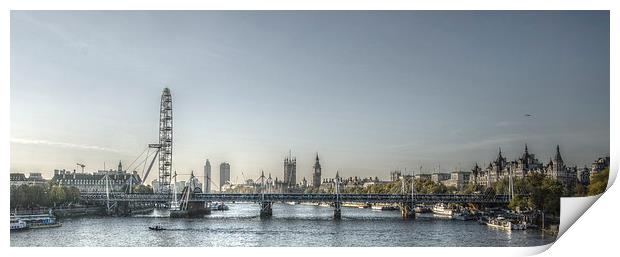 From Waterloo Bridge Print by Vicky Mitchell