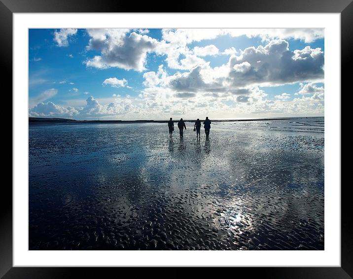 A walk on the beach... Framed Mounted Print by Sally Coleman