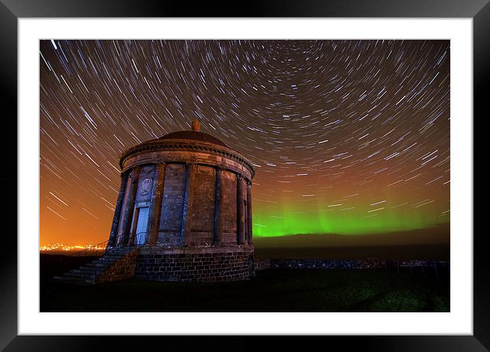 Aurora and Star-Trails Framed Mounted Print by Paul Martin