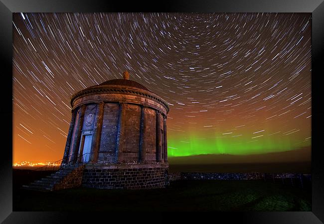 Aurora and Star-Trails Framed Print by Paul Martin