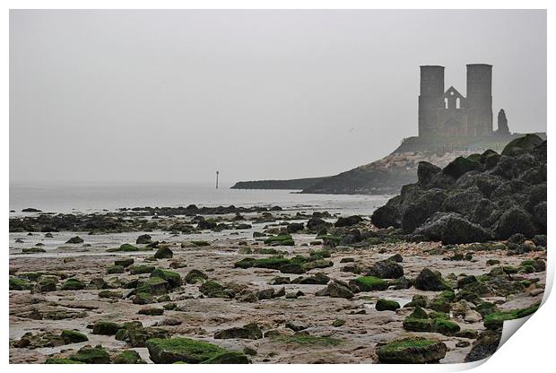 Reculver, Kent Print by Claire Colston