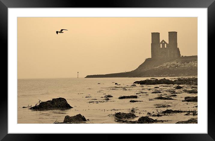 Reculver, Kent Framed Mounted Print by Claire Colston