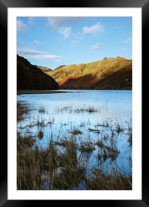 Brothers Water with Angletarn Pikes beyond Framed Mounted Print by Liam Grant