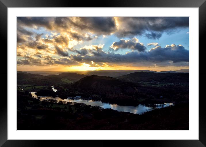 Looking Down at Lakeside - Windermere Framed Mounted Print by Gary Kenyon