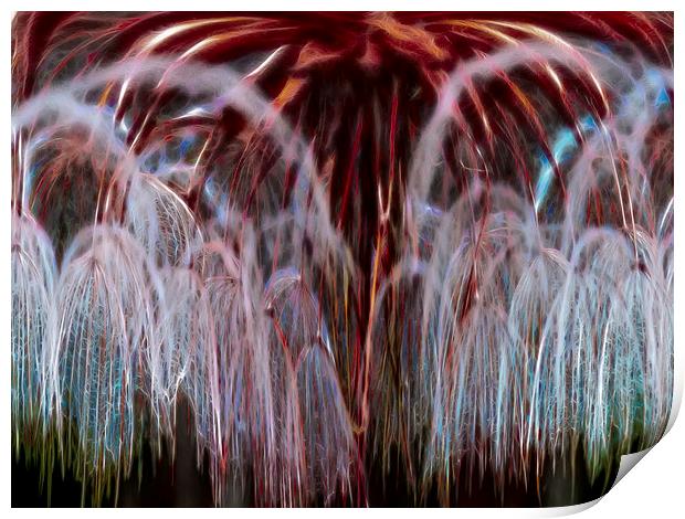 Dandelion Fireworks Print by Roger Green