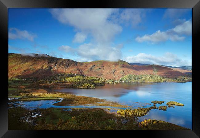 View over Derwent Water to Cat Bells. Framed Print by Liam Grant