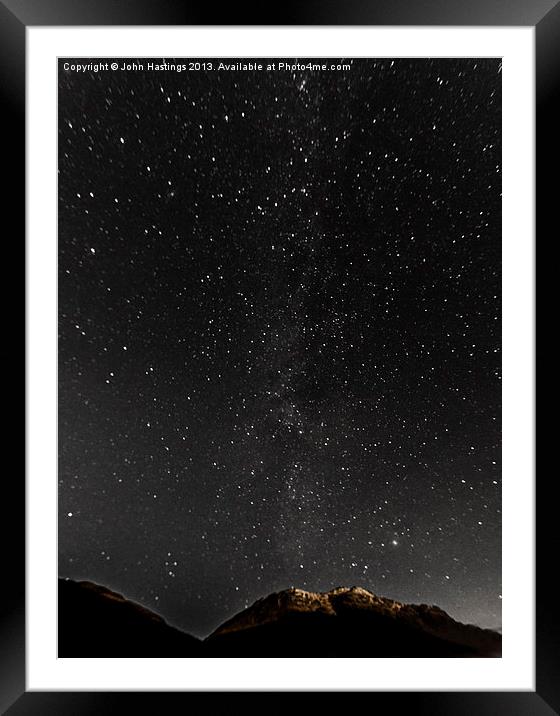 The Milky Way over Argyll Framed Mounted Print by John Hastings
