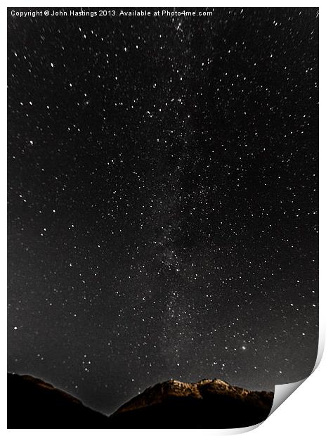 The Milky Way over Argyll Print by John Hastings