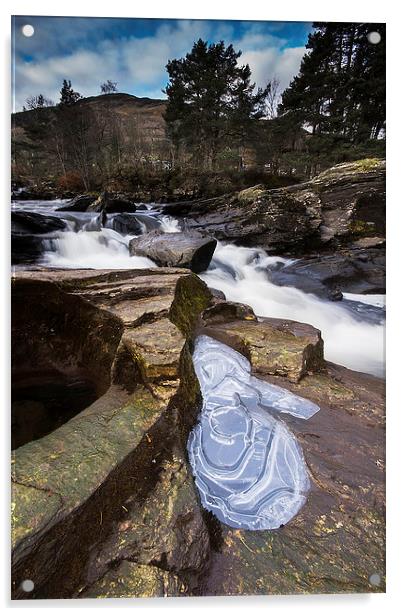 Falls of Dochart Acrylic by Keith Thorburn EFIAP/b