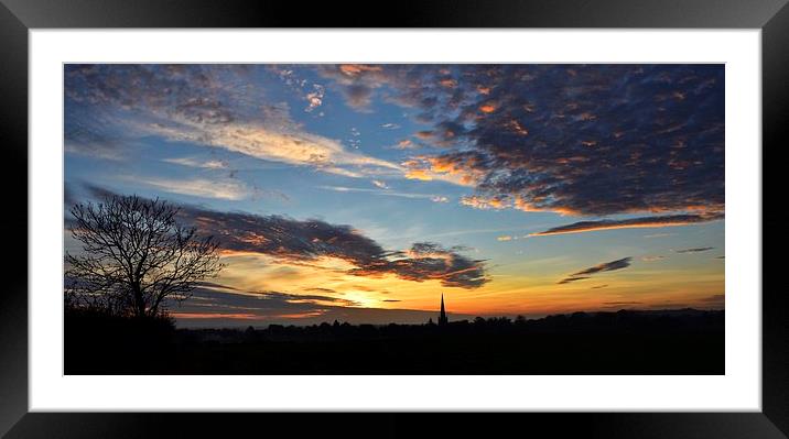 Sunset over Snettisham Framed Mounted Print by Gary Pearson