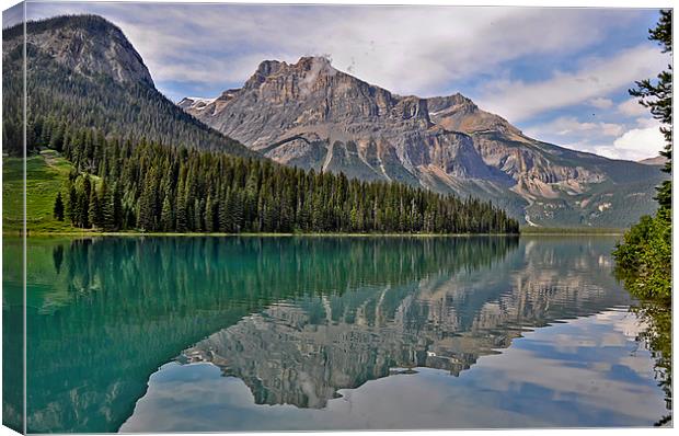 Emerald Lake, British Columbia Canvas Print by Peter Lennon