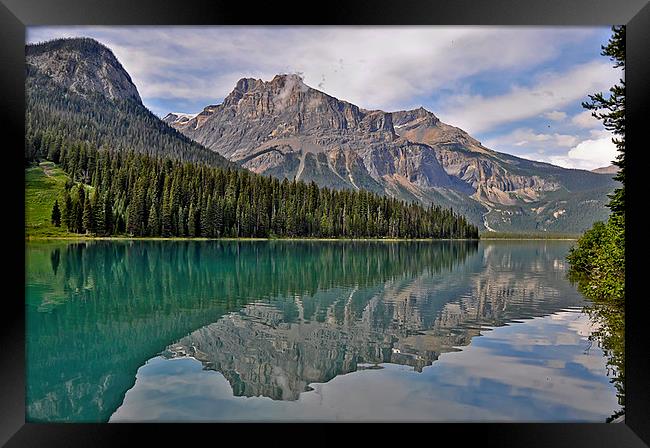 Emerald Lake, British Columbia Framed Print by Peter Lennon