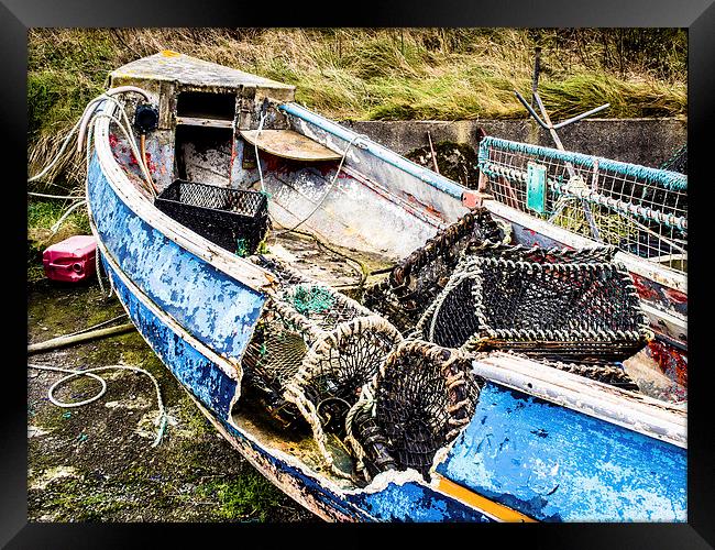 Lobster Pots Framed Print by Mark Llewellyn