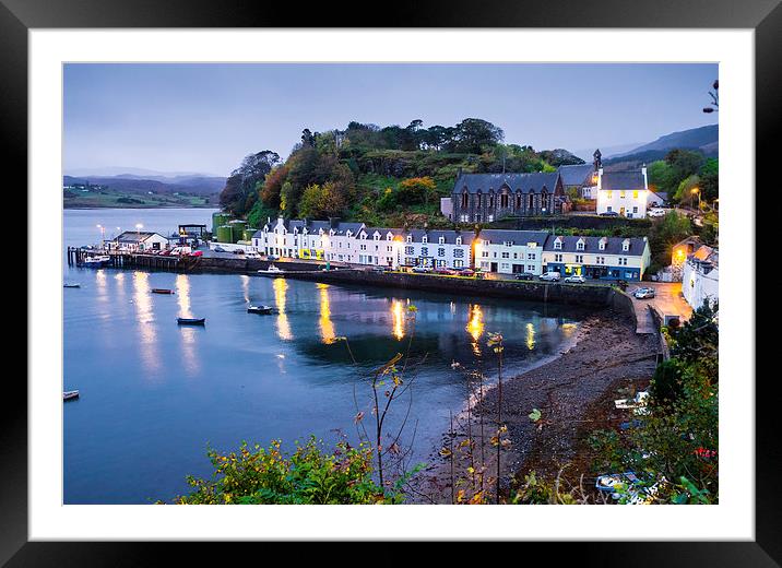 Portree Harbour, Skye, Scotland, UK Framed Mounted Print by Mark Llewellyn