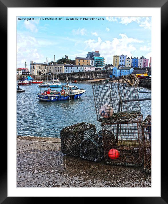 Harbour at Tenby Framed Mounted Print by HELEN PARKER